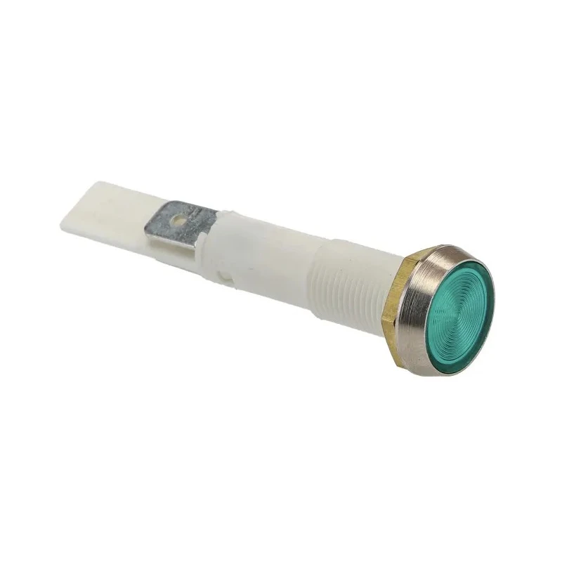 Arcolectric (Bulgin) Ltd Green Panel Mount Indicator 12V 37mA IP67 Flush Solder Tab C027500FAO