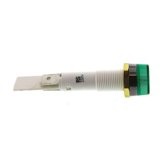 Arcolectric (Bulgin) Ltd Panel Mount Indicator 230V AC, Green Neon Light, Solder Tab Termination, IP67, 10mm C027700NAR