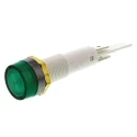 Arcolectric (Bulgin) Ltd Panel Mount Indicator 230V AC, Green Neon Light, Solder Tab Termination, IP67, 10mm C027700NAR