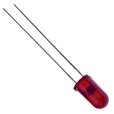 Broadcom Red LED 5 mm T-1 3/4 Through Hole, 1.7V, 7mA, 14mW, HLMP-4700