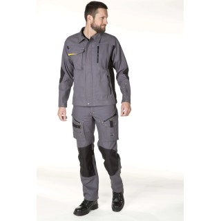 Molinel DYNAMIC FIT Unisex Work Trouser, Grey, 48 in Waist, 32 in Leg, Cotton-Polyester DYNPNH22PGCON/ T48