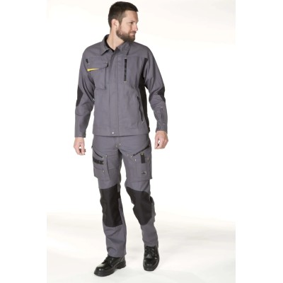 Molinel DYNAMIC FIT Unisex Work Trouser, Grey, 48 in Waist, 32 in Leg, Cotton-Polyester DYNPNH22PGCON/ T48