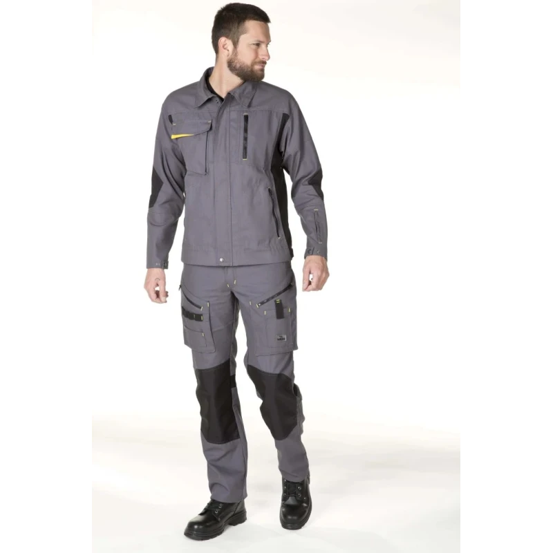Molinel DYNAMIC FIT Unisex Work Trouser, Grey, 48 in Waist, 32 in Leg, Cotton-Polyester DYNPNH22PGCON/ T48