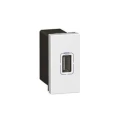 Legrand USB Adapter, USB Type A, Surface Mount, Female, 1 Port, Straight, IP40, 150 mA, 240V 0 775 91