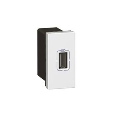 Legrand USB Adapter, USB Type A, Surface Mount, Female, 1 Port, Straight, IP40, 150 mA, 240V 0 775 91