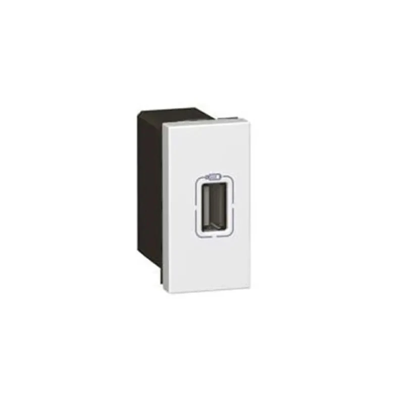Legrand USB Adapter, USB Type A, Surface Mount, Female, 1 Port, Straight, IP40, 150 mA, 240V 0 775 91