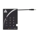 Apricorn Aegis Bio 3 Portable 1TB External Hard Drive AES-256 USB 3.0 Self-Destruct A25-3PL256-1000