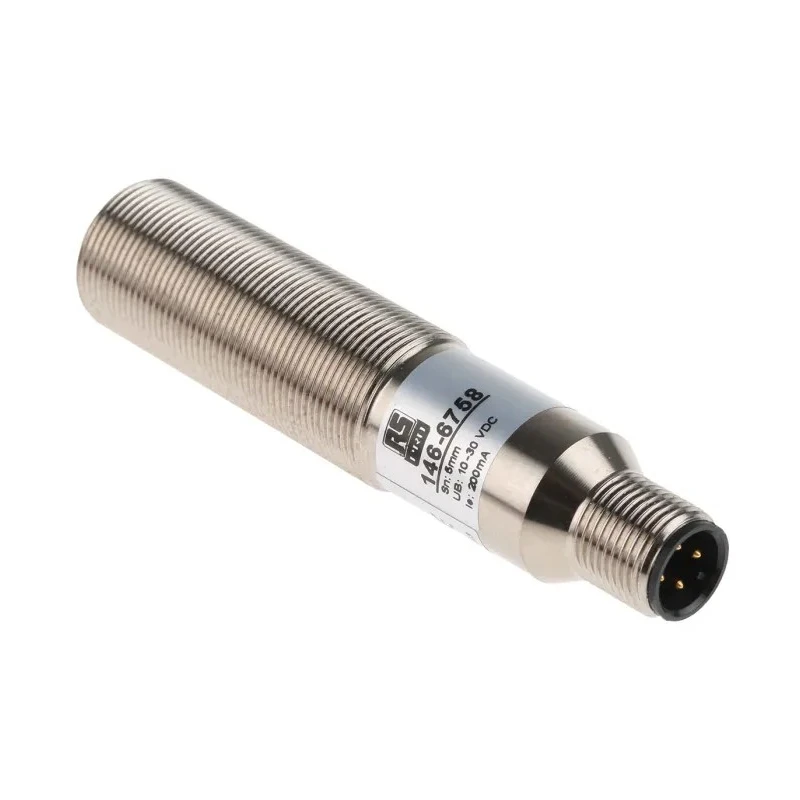RS PRO Threaded Barrel Capacitive Proximity Sensor 5 mm, M18 x 1, PNP, 200mA, 30V, 1000V AC, IP67, Copper Nickel 146-6758