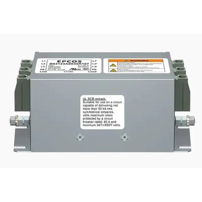 TDK EMC Filter Panel Mount 50A 520V AC Screw Termination 3 Phase 50/60 Hz B84143A0050R107