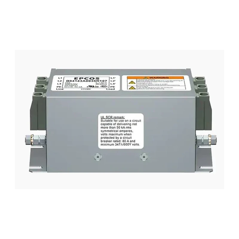 TDK EMC Filter Panel Mount 50A 520V AC Screw Termination 3 Phase 50/60 Hz B84143A0050R107