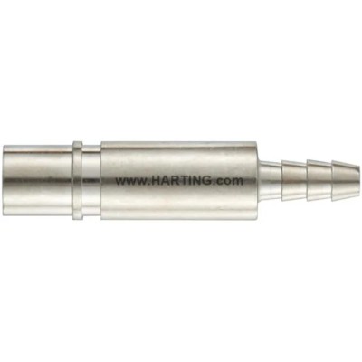 HARTING 4 mm HAN Modular Female Pneumatic Contact for Heavy Duty Power Connector, Brass, Straight Contact 09140006404