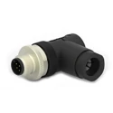TE Connectivity Circular Connector 8 Contacts M12 Socket Male IP67 Cable Mount Right Angle T4113002081-000