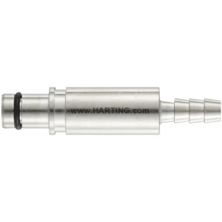 HARTING HAN Modular Male Pneumatic Contact, 4 mm, Brass, Heavy Duty Power Connector 09140006304
