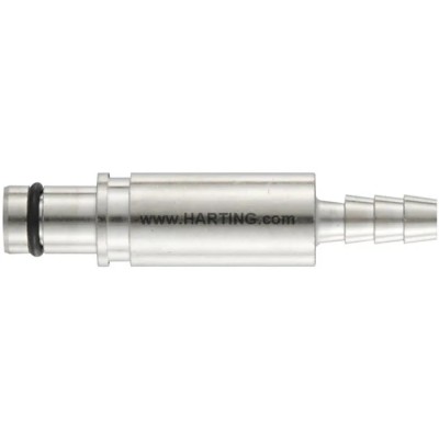 HARTING HAN Modular Male Pneumatic Contact, 4 mm, Brass, Heavy Duty Power Connector 09140006304