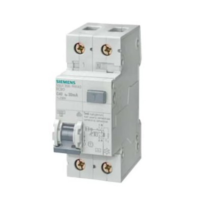 Siemens Residual Current Circuit Breaker with Overload Protection, 40A, 2-Pole, 30mA, Type A, DIN Rail, 230V 5SU1356-7KK40