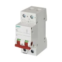 Siemens 2-Pole DIN Rail Isolator Switch, 63A, Red Handle, 400V AC, Model 5TL1263-1