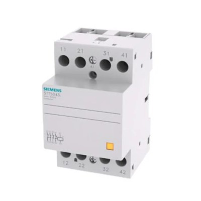 Siemens 4-Pole Contactor 220V AC/DC Coil, 40A, 2.6W, 230V Control Circuit, 400V Contact Voltage, Screw Terminal 5TT5043-0