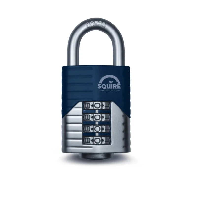 Squire Die Cast Weatherproof Combination Padlock, 50mm Body, 8mm Shackle, 4-Digit, RS VULCAN COMBI 50