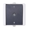 Kopp Grey Light Switch 1 Way Rocker 1 Gang IP44 Surface Mount 250V 10A Thermoplastic 540256000