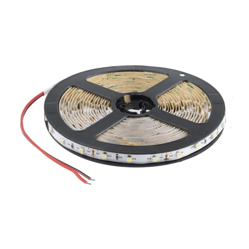 RS PRO 12V Neutral White LED Strip Light, 4500K, 5m Roll, Flexible, 60 LEDs/m, IP20, LS Series 153-3640