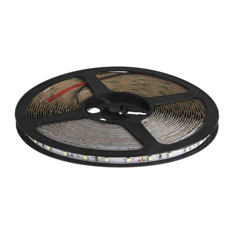RS PRO 24V White LED Strip, 7000K Colour Temperature, Flexible, 10m, 8mm Wide, 60 LEDs/m, IP20, 4.8W/m 153-3665