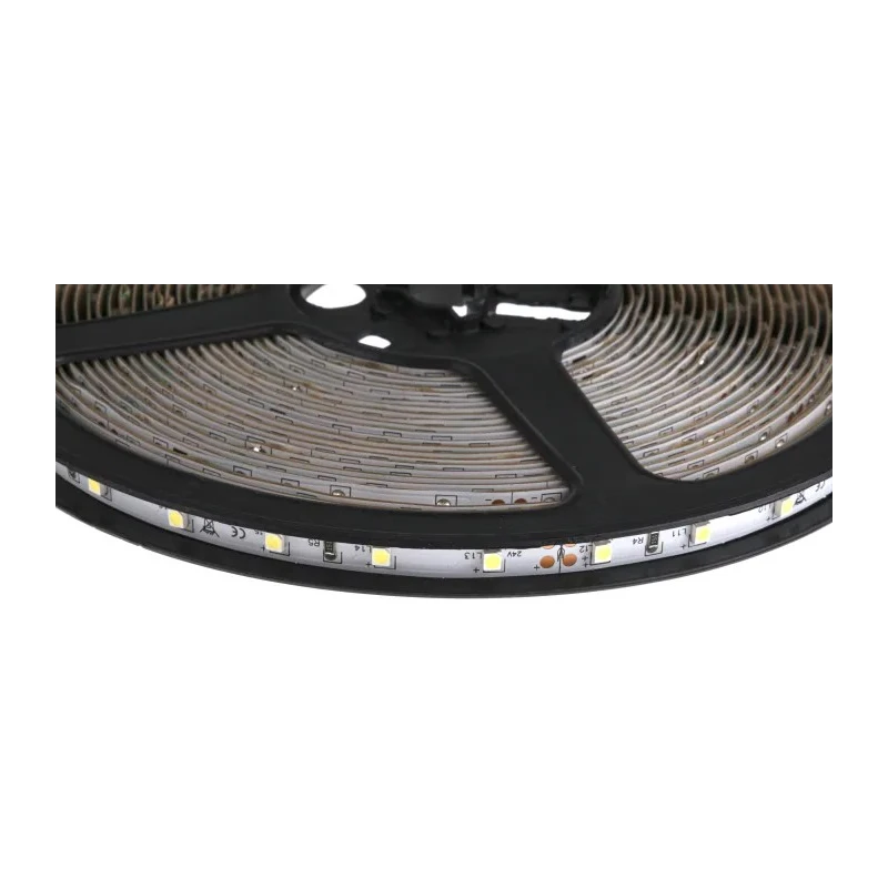 RS PRO 24V White LED Strip, 7000K Colour Temperature, Flexible, 10m, 8mm Wide, 60 LEDs/m, IP20, 4.8W/m 153-3665