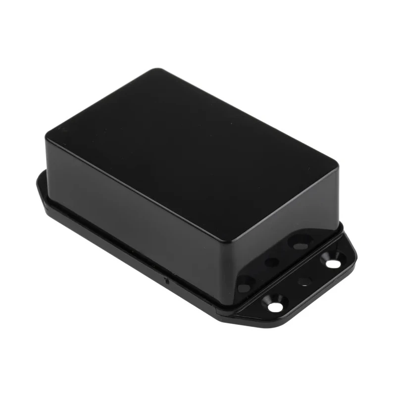 RS PRO Flanged 2000 Series ABS Enclosure, Black Lid, IP54, 28mm Height, 99.1mm Length, 52.3mm Width 153-3672