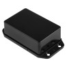 RS PRO Flanged 2000 Series ABS Enclosure, Black Lid, IP54, 28mm Height, 99.1mm Length, 52.3mm Width 153-3672