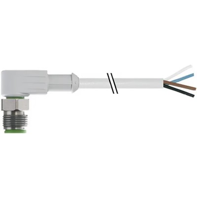 RS PRO 4 Way Right Angle Male to Unterminated Sensor Actuator Cable, PVC Jacket, 250V AC, IP65/IP67, 5m Length 154-7751