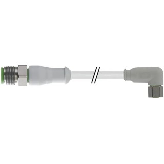 RS PRO Sensor Actuator Cable Male 3-Way Right Angle to Female 3-Way Straight 5m Polyvinyl Chloride IP65/IP67 60V 154-7773