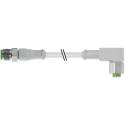 RS PRO Sensor Actuator Cable Male 3 Way Right Angle to Female 3 Way Straight 5m PVC Grey 250V 154-7758