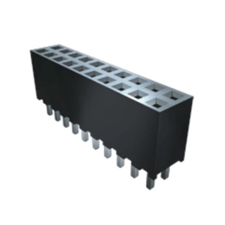 Samtec SQT Series Straight Surface PCB Socket, 12 Contacts, 1 Row, 2 mm Pitch, Solder, Liquid Crystal Polymer, SQT-112-01-F-S