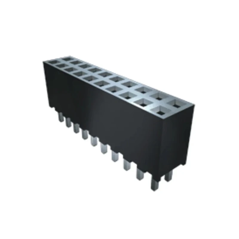 Samtec SQT Series Straight Surface PCB Socket, 12 Contacts, 1 Row, 2 mm Pitch, Solder, Liquid Crystal Polymer, SQT-112-01-F-S