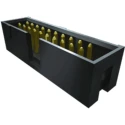 Samtec Right Angle Through Hole PCB Header, 2.54 mm Pitch, 10 Contacts, 2 Row, Shrouded, TST-105-04-S-D-RA