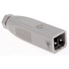 Hirschmann STAS 200 IP54 Grey Cable Mount 2P Straight Industrial Power Connector, 16A, 250V