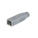 Hirschmann STAS 200 IP54 Grey Cable Mount 2P Straight Industrial Power Connector, 16A, 250V