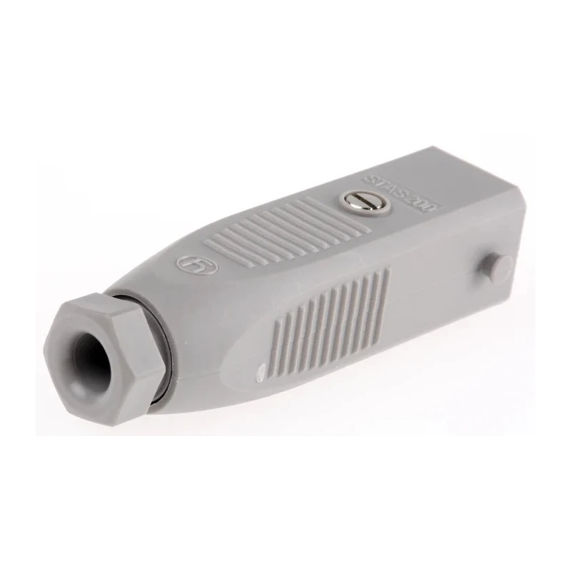 Hirschmann STAS 200 IP54 Grey Cable Mount 2P Straight Industrial Power Connector, 16A, 250V