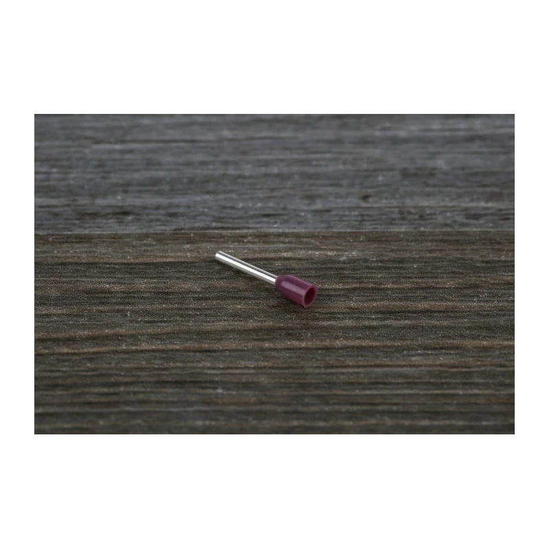 RS PRO Insulated Crimp Bootlace Ferrule Violet 8mm Pin Length, 1.1mm Pin Diameter, 24 AWG, Nylon Collar 157-1216