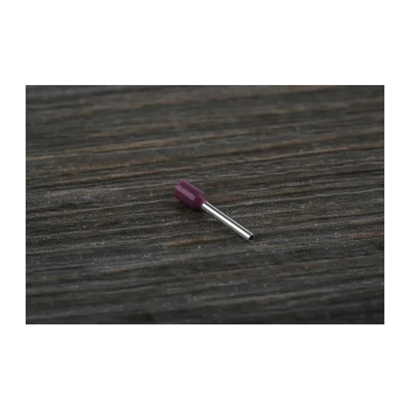 RS PRO Insulated Crimp Bootlace Ferrule Violet 8mm Pin Length, 1.1mm Pin Diameter, 24 AWG, Nylon Collar 157-1216