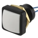 ITW Switches 49-59214 Push Button Switch, Momentary, Panel Mount, 16 mm Cutout, SPST, Clear LED, IP67, 50 V DC, 250 V AC