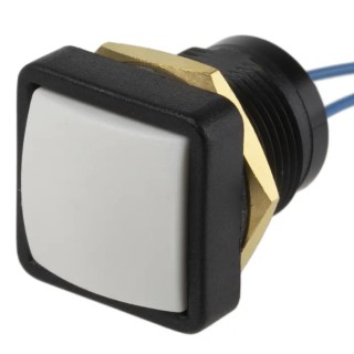 ITW Switches 49-59214 Push Button Switch, Momentary, Panel Mount, 16 mm Cutout, SPST, Clear LED, IP67, 50 V DC, 250 V AC