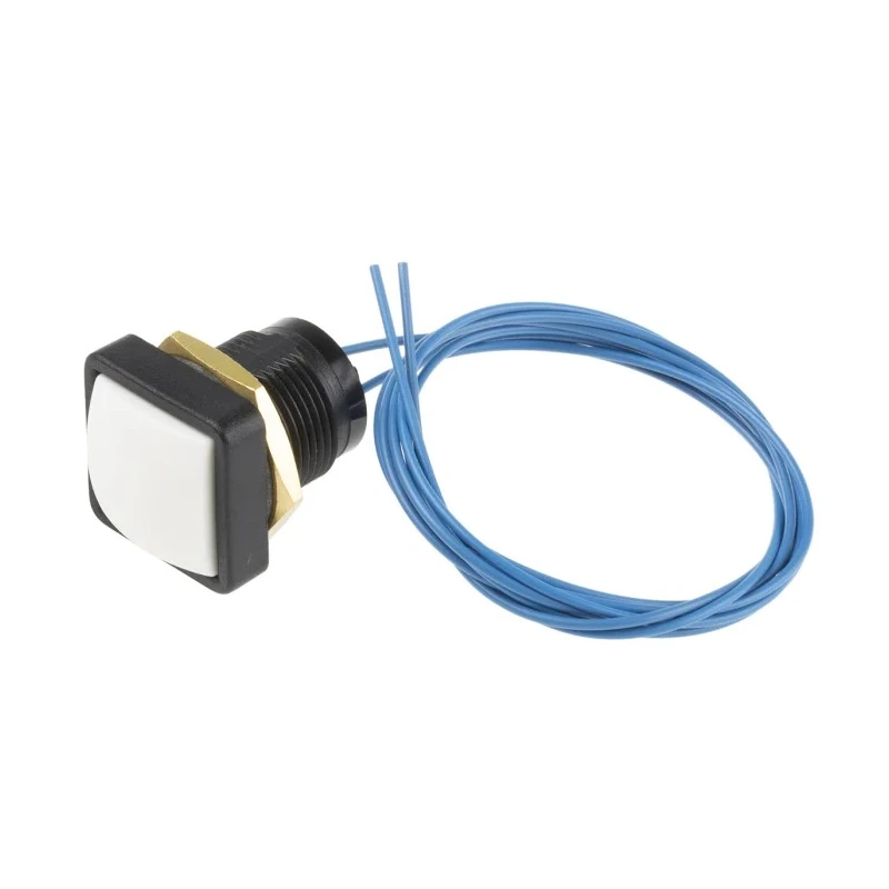 ITW Switches 49-59214 Push Button Switch, Momentary, Panel Mount, 16 mm Cutout, SPST, Clear LED, IP67, 50 V DC, 250 V AC