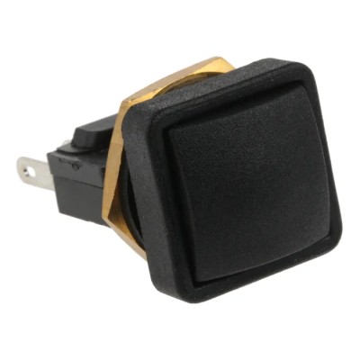 ITW Switches 49-59 Series Momentary Panel Push Button Switch, SPDT, IP67, 16 mm Cutout, Black, 50 V DC, 250 V AC 49-59221