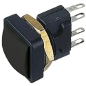 ITW Switches 49-59 Series Momentary Panel Push Button Switch, SPDT, IP67, 16 mm Cutout, Black, 50 V DC, 250 V AC 49-59221