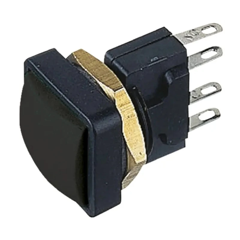 ITW Switches 49-59 Series Momentary Panel Push Button Switch, SPDT, IP67, 16 mm Cutout, Black, 50 V DC, 250 V AC 49-59221