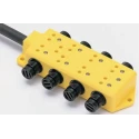 Brad from Molex Sensor Box, 120115 Series, 5 m Cable, 4/8 Ports, M12 Sockets, IP68, 1201150003