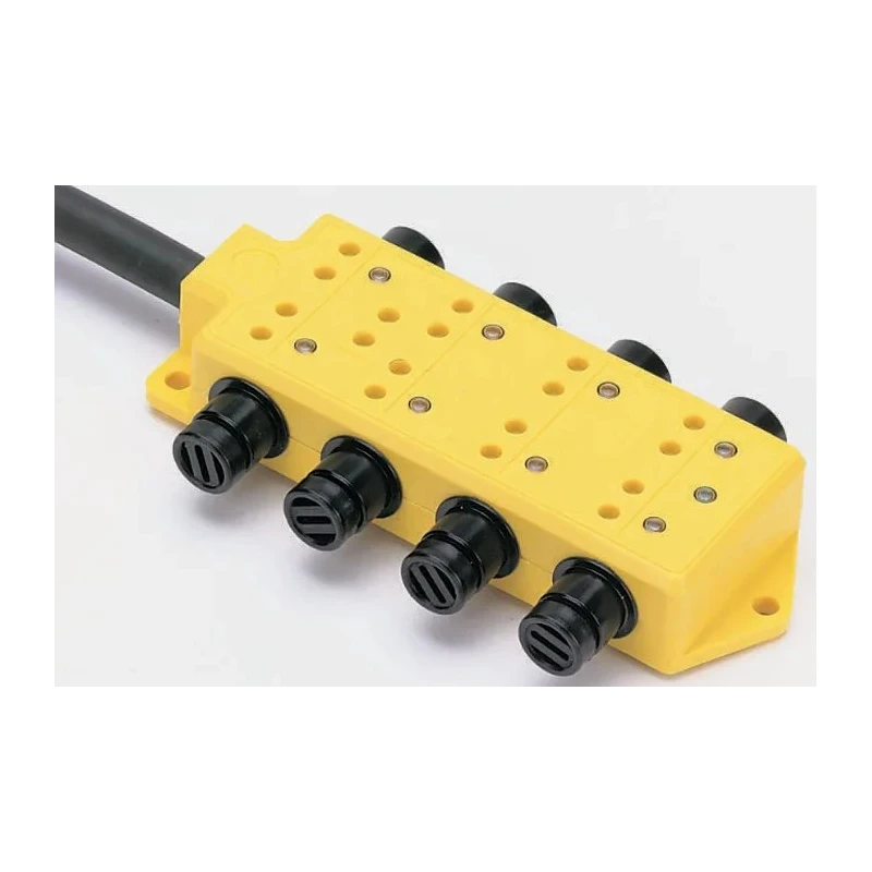 Brad from Molex Sensor Box, 120115 Series, 5 m Cable, 4/8 Ports, M12 Sockets, IP68, 1201150003