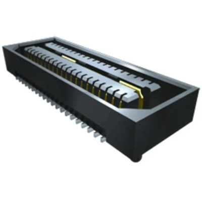Samtec QSE Series Straight Surface PCB Socket 40-Contact 2 Row 0.8mm Pitch Board-to-Board Solder, 23A QSE-020-01-L-D-A-K