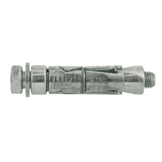 RawlPlug Carbon Steel Shield Anchor M12 x 170 mm, 75 mm Max Fixing, Zinc Plated RBP2-M12/75W
