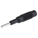 Hirschmann Test & Measurement Black Male Test Connector Adapter Nickel-Plated Brass Contacts 2 mm Plug to 4 mm 973600100-